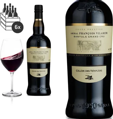 Produktbild von 6er Karton 2008 Banyuls Grand Cru Cuvée Amiral Vilarem von Terres des Templiers - Rotwein