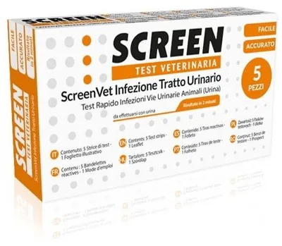 Imagen del producto de Test Rápido Screenvet Para Detección De Infecciones Del Tracto Urinario En Perros Y Gatos