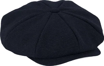 Image de Beechfield casquette unie Heritage Baker Boy BC4151 (S/M) (Bleu marine/arête de poisson)