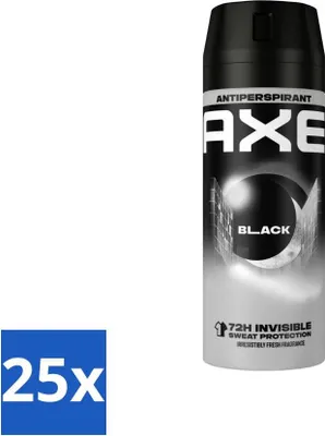 Image de Ax Antitranspirant Spray Noir 150 ml - Pack économique - 25 pièces