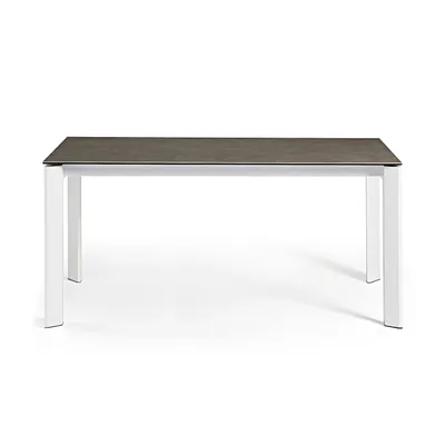 Produktbild von Tisch Axis ausziehbar 160 (220) cm Keramik Braun und weiße Beine