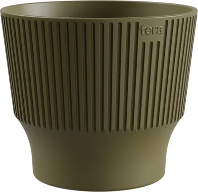 Image de TeraPlast™ Jardinière MINI Clover vert olive 18 cm - plastique