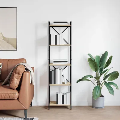 Obrázok produktu pre Maison Exclusive – Knihovňa, 40 x 30 x 155 cm, drevotrieska, Imitácia dub Sonoma