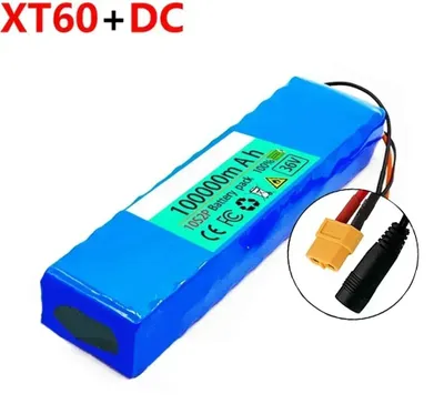 Immagine prodotto di Batteria per scooter elettrico da 36V - Ioni di litio, configurazione 10S2P - Capacità 100000mAh - Adatta a scooter elettrici fino a 500W - Leggera, 1 kg - Compatta, dimensioni 18,2 x 6,5 x 4,5 cm - Connettore XT60 DC