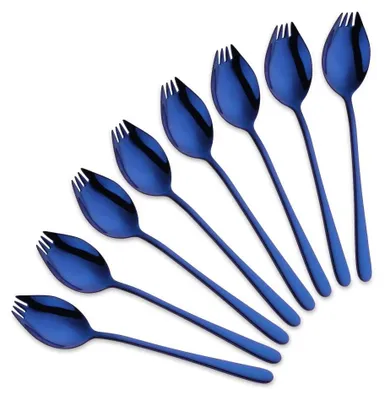Productafbeelding van 8-delige RVS Camping Bestekset met Spork