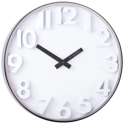 Produktbild von JVD HC03.2 Wanduhr Quarz analog anthrazit rund mit Glas