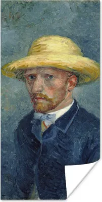 Produktbild von MuchoWow® Poster Selbstbildnis mit Hut - Vincent van Gogh 20x40 cm - Plakat - Foto