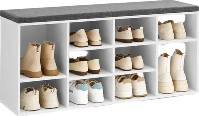 Produktbild von Schuhbank mit Schuhregal für den Flur – platzsparend, 104 x 30 x 48 cm