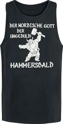 Produktbild von Sprüche Tank-Top Herren Der nordische Gott der Ungeduld! Hammersbald schwarz M
