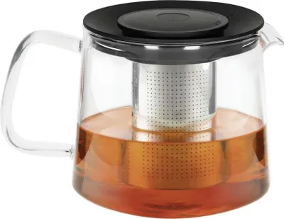 Produktbild von Teekanne Tea-Time aus Borosilikatglas mit Metallsieb und Kunststoffdeckel