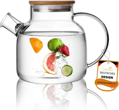 Zdjęcie produktu dla Czajniczek szklany 1200ML Przezroczysty szklany czajniczek z sitkiem Bezpieczny na kuchence