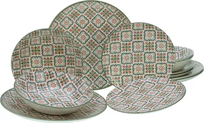 Produktbild von CreaTable, 17851, Rumi Bunt, Tellerset 12-tlg, Steingut