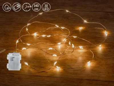Produktbild von Weihnachten Lichtgirlande Lichterkette 60 LED wetterfest; ca. 80cm