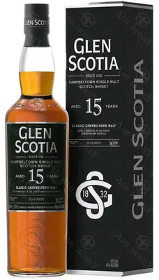 Immagine prodotto di Glen Scotia 15 Years Old Single Malt Scotch Whisky 46% Vol. 0,7l in confezione regalo