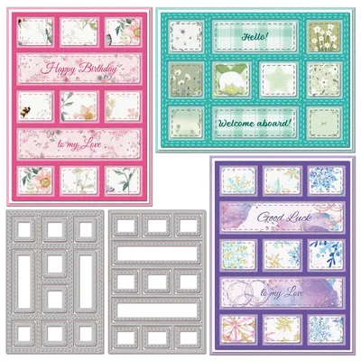 Productafbeelding van Stansvormen voor rechthoekige achtergrondplaten voor scrapbooking