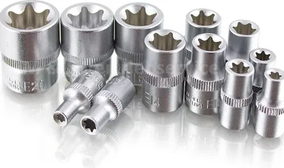 Produktbild von Bituxx Torx-Nuss Satz 12tlg, schwarz, MS-13386