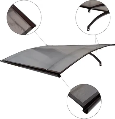 Immagine prodotto di Tettuccio in alluminio STARKEDACH L-160, marrone, 160x100x25cm; con rivestimento in policarbonato da 6mm