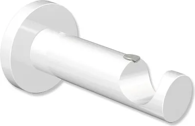 Produktbild von Interdeco Träger, Halterung mit 7,5 cm Abstand, Auflageträger für Gardinenstangen 20 mm Ø, 1-läufig, Weiß, Modell Platon