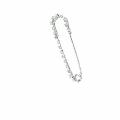 Produktbild von Sicherheitsnadel, Brosche Clips Pin Schmuck für Frauen – Silber, 6,5 x 1,9 cm