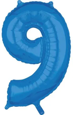 Immagine prodotto di amscan® 3663401 Palloncino in foil XL numero 9 - blu