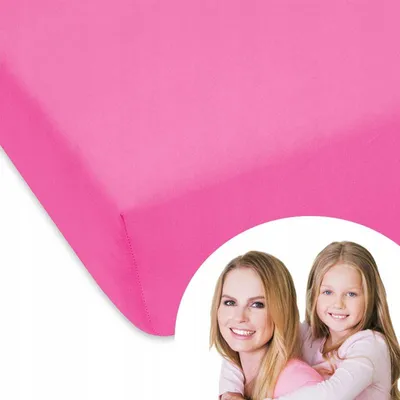 Produktbild von Designpremium Jersey Spannbettlaken Rosa 80x180 cm