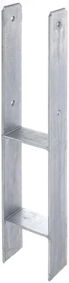 H-Ständerstütze, thermisch verzinkt, 111 mm breit, 600 mm hoch