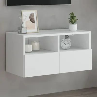 Produktbild von TV-Wandschrank Weiß 60x30x30 cm Holzwerkstoff , TV-Schränke 2024 Neu