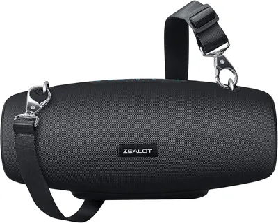 Imagen del producto de Altavoz Bluetooth ZEALOT, bocina portátil con 60W de potencia, tecnología BassUp, ecualizador, resistente al agua (IPX5), batería de 14.400 mAh, sonido estéreo, compatible con tarjeta TF/USB/AUX