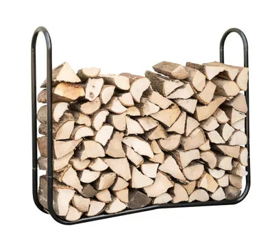 Produktbild von ShelterLogic Stahl Kaminholzregal Schwarz 25x122x104 cm