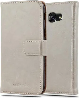 Produktbild von Cadorabo Hülle für Samsung Galaxy A3 2017 Schutzhülle in Braun Handyhülle Book Tasche Case Etui Luxury
