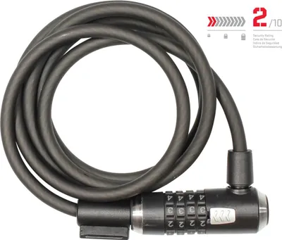 Produktbild von Kryptonite KryptoFlex 1218 Combo Kabelschloss (180cm) Schwarz
