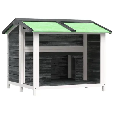Obrázok produktu pre Koterec pre psa sivý 96x87x80,5 cm borovicový masív