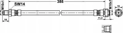 Image de Flexible de frein : essieu avant Mercedes W202, W203, W210, W221