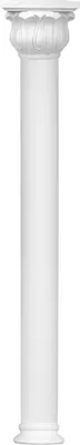 Produktbild von Halbsäule | rund | glatt | vorgrundierte Oberfläche | stoßfest | Klassisch | Barock | Dekosäule | Stuck | weiß | Polyurethan| N3218H Set 3 | 180 mm