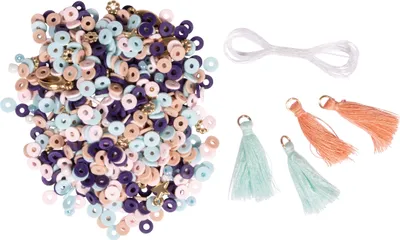 Produktbild von Rayher Schmuckset Katsuki, Pastell, 3+ Armbänder, scheibenförmige und funkelnde Glasperlen