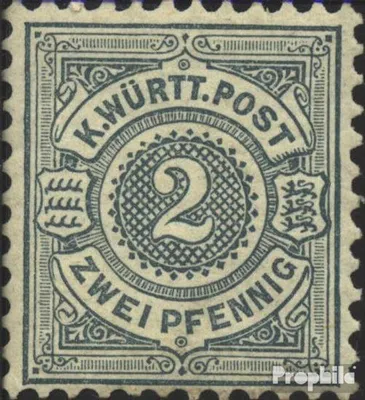 Produktbild von Briefmarken Württemberg 1894 Mi 60 (kompl.Ausg.) postfrisch Ziffern im Kreis