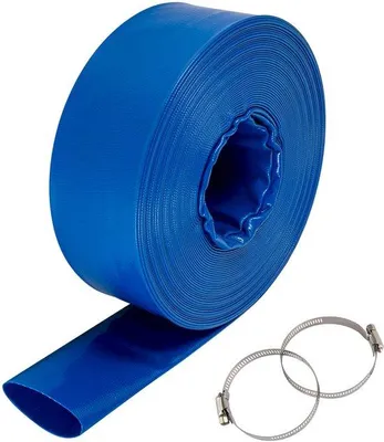 Produktbild von PVC-Afvoerschlauch, 10 cm x 32 m - Widerstandsfähig - Für Schwimmbecken und Wassertransport geeignet - Blau