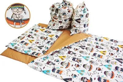 Produktbild von KINDER SCHLAFSACK 70x125 cm  mit Reißverschluss 100 % Baumwolle MUSTER K1