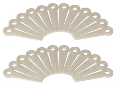 Imagen del producto de Cuchillas de plástico para cortacéspedes, juego de 24 unidades, repuesto para cabezal de cortacéspedes 4111-007-1001, compatible con Stihl PolyCut