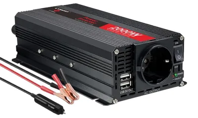 Obrázok produktu pre Menič, prevod DC na AC, duálne USB nabíjanie, B 2000 W 50 Hz EÚ