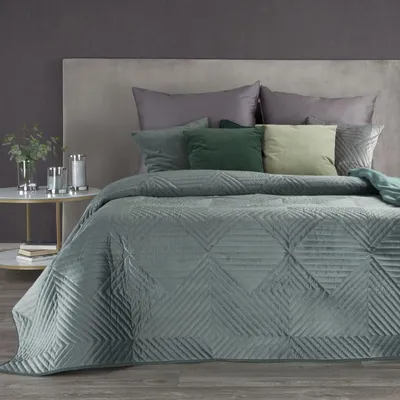 Tagesdecke 220x240 cm Samt Polyester Weiß Modern
