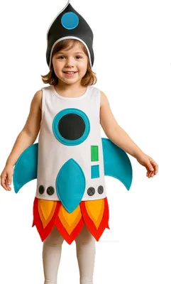 Raketen Kostüm Aero Space Weltraum für Kinder von Vorne