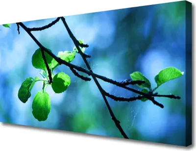 Produktbild von Tulup Leinwand-Bilder 100x50 Wandbild Canvas Kunstdruck Zweig Blätter Pflanzen