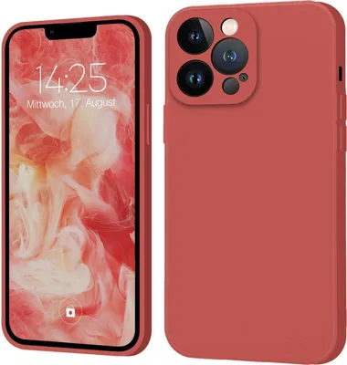 Produktbild von Hülle für iPhone 13 Pro Case Cover Bumper Silikon Softgrip Schutzhülle Farbe: Rot