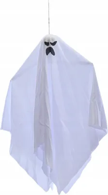 Produktbild von Halloween Deko Geist Hängend 65cm Grusel Gespenst Party Dekoration Formbar Weiß