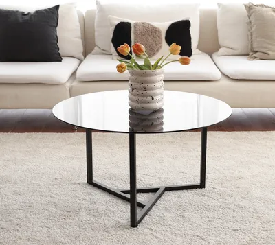 Produktbild von Skye Decor, Trio sehpa / füme temperli cam S402F, Couchtische, Rauch, Metall, 75 x 42 x 75 cm