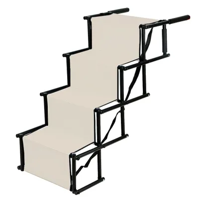 Produktbild von Hundetreppe klappbar Auto Hunde Treppen Haustiertreppe Hunderampe Beige