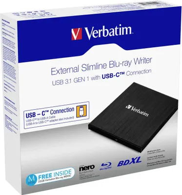 Obrázok produktu pre Verbatim 43889 Optická mechanika Blu-Ray RW čierna