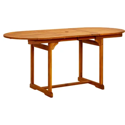 Immagine prodotto di vidaXL Tavolo da pranzo da giardino (120-170)x80x75 cm in legno massiccio di acacia