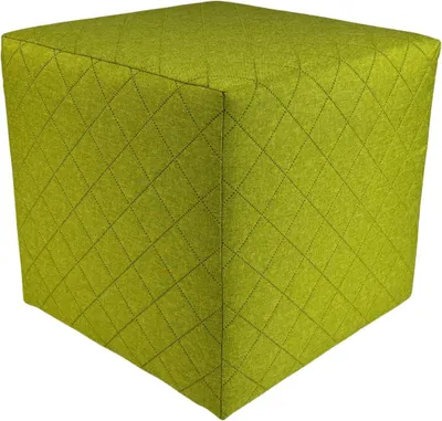 Produktbild von SAWANA-Hocker 40x40 cm quadratisch gesteppt – eleganter Sitzhocker oder Fußhocker – Limettengrün